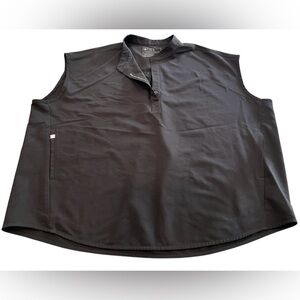 FIGS Rafaela Sleeveless Oversized Scrub Top Black Womens 3X Oversized Pocket